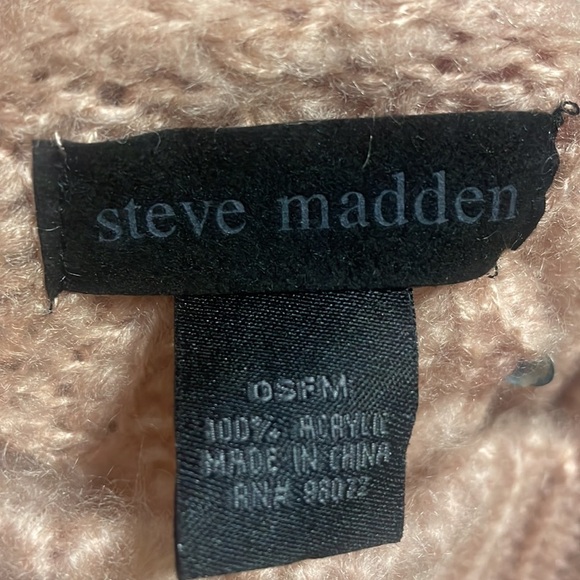 STEVE MADDEN women’s blush pink turtleneck sweater poncho open arms OSFit most - Picture 10 of 13